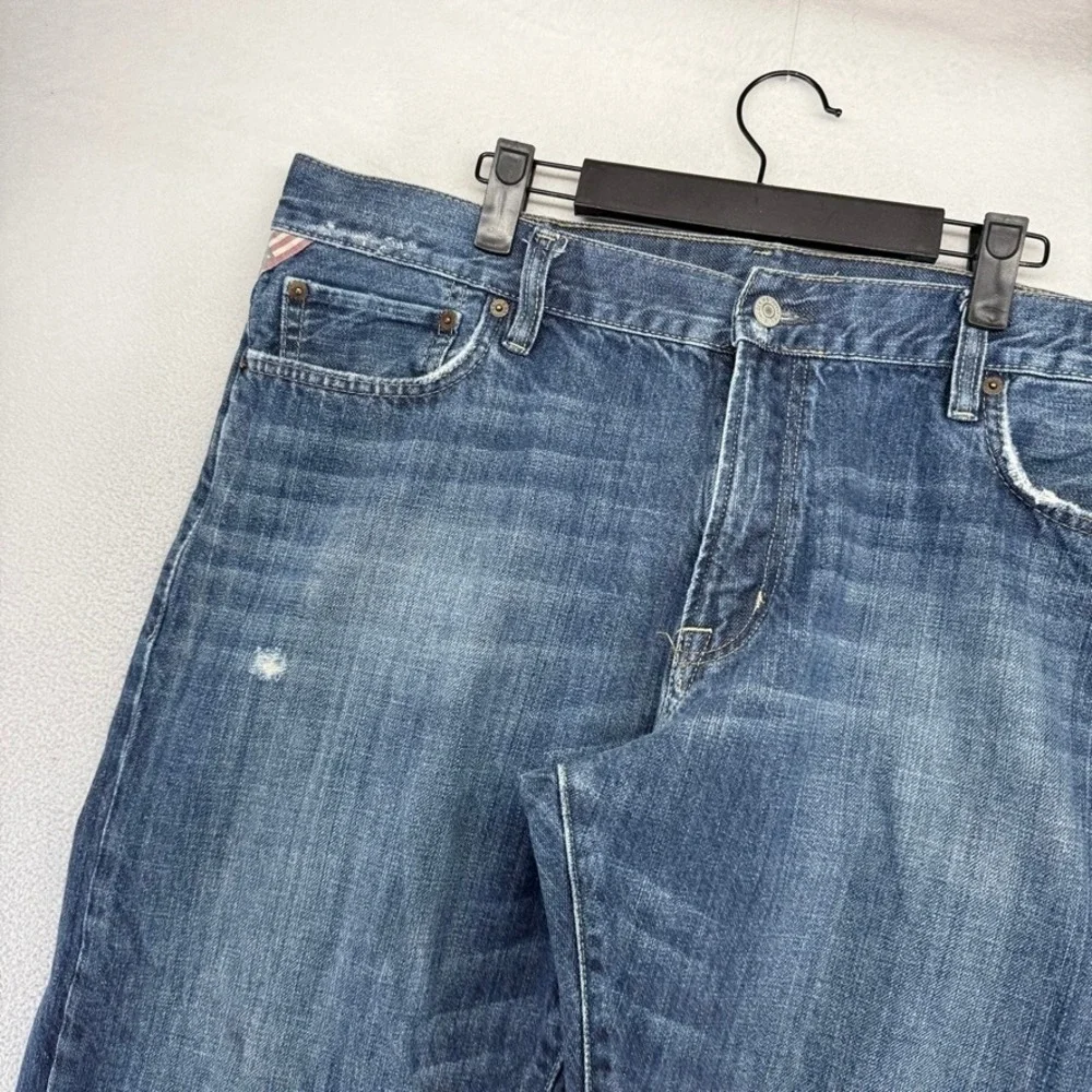 Denim Supply Ralph Lauren Jeans Men's 38x30 Blue Denim Dark Wash American Flag